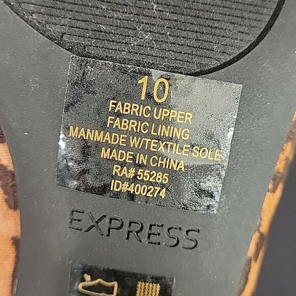 BRAND NEW EXPRESS LEOPARD PRINT SUEDE POINTED TOE WOMEN"S BOOT - Picture 16 of 16